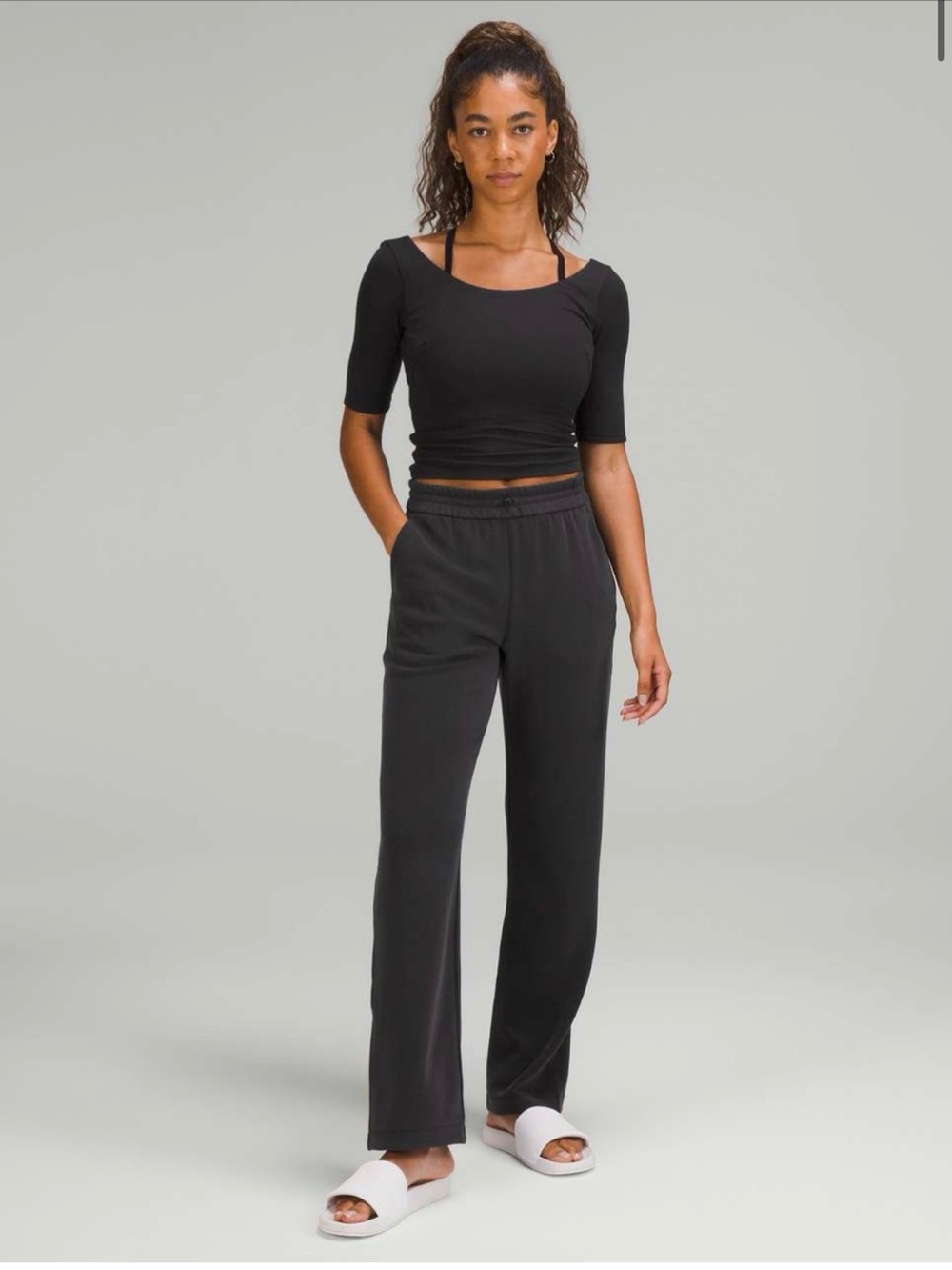 Lululemon Softstreme High-Rise Pant Black grey Size 14